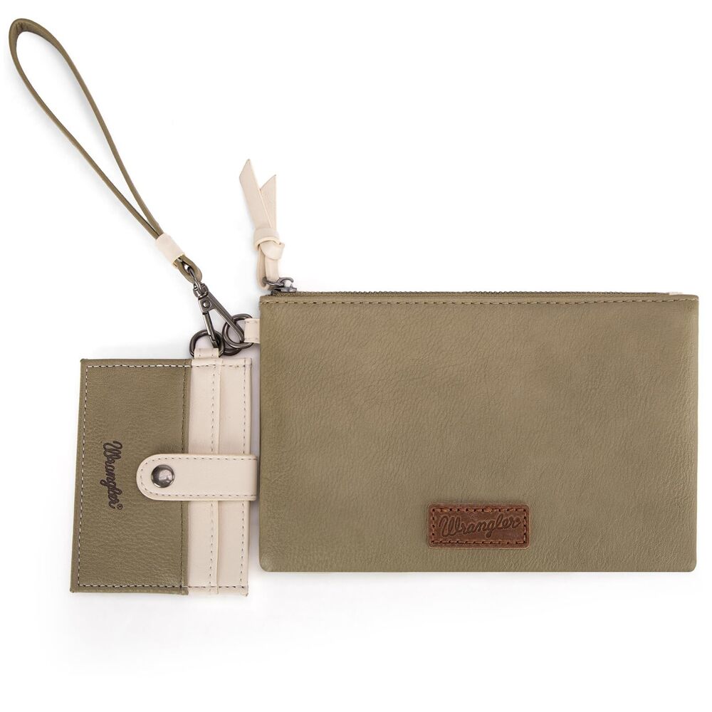 2357 X Wrangler Keychain Wristlet Wallets Detachable Dual Pouch Wristlet